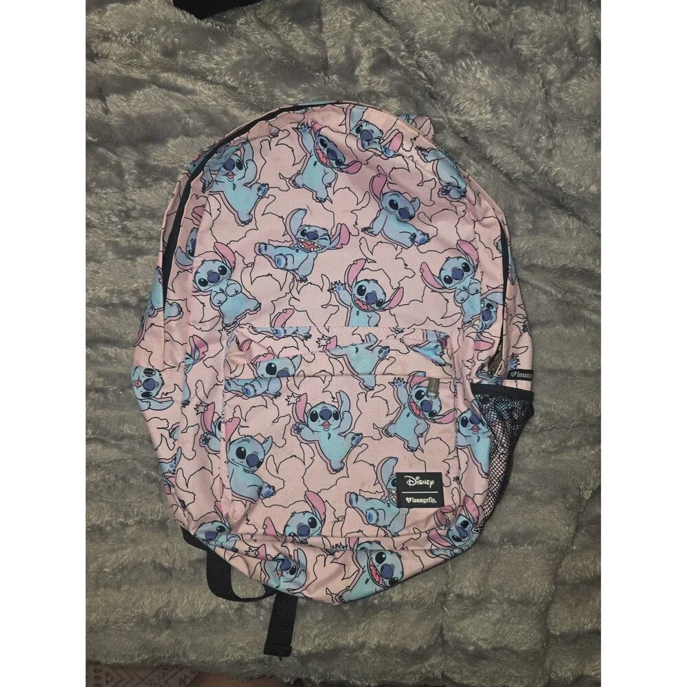 Loungefly Disney Lilo & stitch full size pink backpack bookbag purse bag tote!